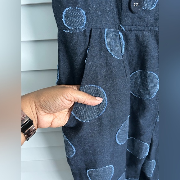 Anthropologie | Eva Franco textured polka dot jumpsuit - Picture 7 of 16